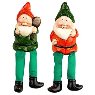 Ideen mit Herz Deko-Figuren mit Schlenkerbeinen | Frühling & Ostern | Kantensitzer | Kantenhocker | 18 cm (Zwerge)