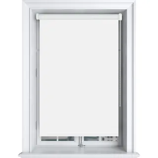 Thermorollo (60x150cm / Weiß) Verdunkelungsrollo ohne Bohren - Klemmfix - Sichtschutz Hitzeschutz, Tür/Fenster - Wandmontage Deckenmontage... - Weiß