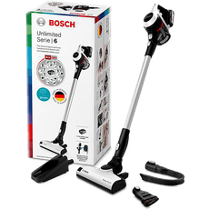 Bosch BCS61113 Akku Staubsauger (Akkulaufzeit: 30/25/8min. (Normal ohne Elektrischer Bürste/Normal/Turbo), Weiß)