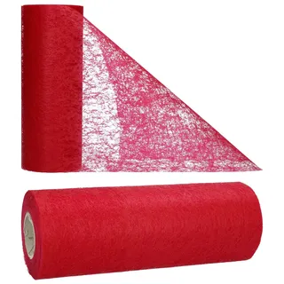 AmaCasa Tischläufer Bordeaux Rot (15 cm x 20 m) – Hochwertiges Vliesband für stilvolle Tischdekoration bei Hochzeiten, Geburtstagen & besonderen Anlässen