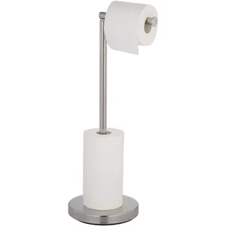 axentia 2-in-1 Papierrollenständer und Ersatzrollenhalter aus Edelstahl