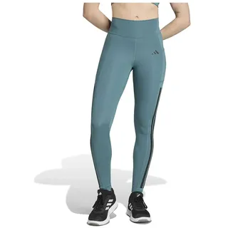 Adidas Optime 3 Stripes Full Length Leggings - Preloved Teal - L