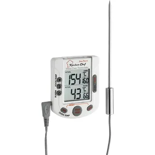TFA Grillthermometer Edelstahl weiß