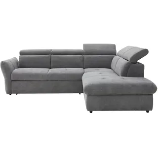 Stylife Ecksofa , Dunkelgrau , Textil , Ottomane rechts, L-Form , 254x224 cm , Stoffauswahl, seitenverkehrt erhältlich , Wohnzimmer, Sofas & Couches, Wohnlandschaften, Ecksofas