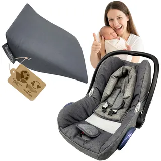 Sitzkeil Sitzverkleinerer Keilkissen kompatibel mit Maxi Cosi Cabrio Fix und Citi ((dunkelgrau)