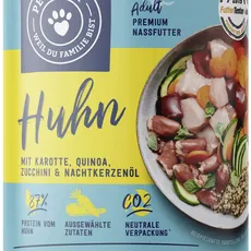 Bild von Nassfutter Huhn mit Karotte, Quinoa, Zucchini - Nachtkerzenöl für Hunde ✓ getreidefrei & zuckerfrei ✓ Adult von Pets Deli