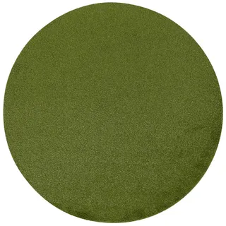 Snapstyle Luxus Kunstrasen Rasenteppich Chelsea Rund, Grün, 100x100cm