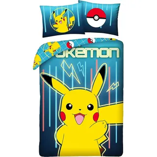 Halantex Pokemon Picachu Gelb/Blau 140 x 200 cm + 70 x 90 cm