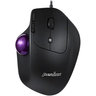 Perixx PERIMICE-520 ergonomische Trackball Maus, anpassbarer Winkel, 2 DPI Level, Schwarz