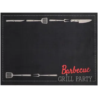 Primaflor Primaflor-Ideen in Textil Fußmatte »BBQ Grillunterlage GRILL PARTY, Made in Belgium« rechteckig 5 mm Höhe Grillmatte ideal als Bodenschutz, ruschhemmend, waschbar,
