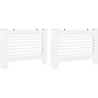 vidaXL Heizkörperverkleidungen 2 Stk. Weiß 112 x 19 x 81,5 cm MDF