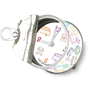 BRISA VW Collection - Volkswagen T1 Bulli Bus Tisch-Uhr, Magnet-Uhr, MyClock auch personalisierbar, Foto-Geschenk (Umrisse)