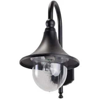 Lindby Wandleuchte außen Daphne (spritzwassergeschützt (Modern) in Schwarz aus Aluminium (1 flammig, E27) - Außenwandleuchten Wandlampe Led Außenlampe Outdoor für Außenwand/Hauswand