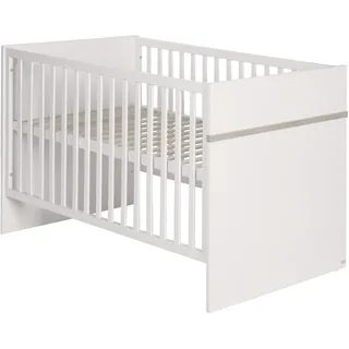 roba Kombi-Kinderbett Moritz 70x140cm, Babybett, weiß, höhenverstellbar, 3 Schlupfsprossen