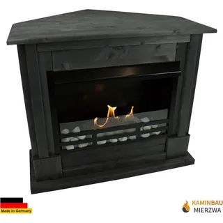 Gelkamin Ethanolkamin Kaminofen Eckkamin Rafael Deluxe Royal - Schwarz - Schwarz