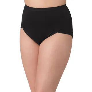Ulla Popken Damen große Größen Übergrößen Plus Size Büroslip, Beinausschnitt für langes Sitzen, Baumwolljersey schwarz 42+ 497459100-42+