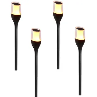 Lumisky Solarfackeln mit Flammeneffekt, LED, warmweiß, 4 x Farely, Höhe 64,5 cm