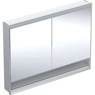 Geberit ONE Spiegelschrank mit ComfortLight, 2 Türen, Unterputzmontage, mit Nische, 120x90x15cm, 505.825.00.1, Farbe: Aluminium eloxiert