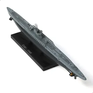 NUOTIE 1/350 U-181-1942 WWII Deutsches Kriegsmarine U-Boot Schlachtschiff Modell Typ IXD2 U-Boot-Modell Warld War II Legierung Metall Druckguss Militärmodell mit Display Ständer Sammlung Geschenk für