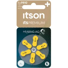 ITSON, PR230 Zink-Luft-Batterien, Packung mit 6, für Über-Ohr und Im-Ohr-Hörgeräte, PR230(10) IT/6RM