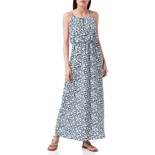 Only Damen Ärmelloses Maxi Blusenkleid | Lang Gepunktetes Print Tunika Dress | Spaghetti Träger ONLWINNER, Farben:Blau, Größe:34