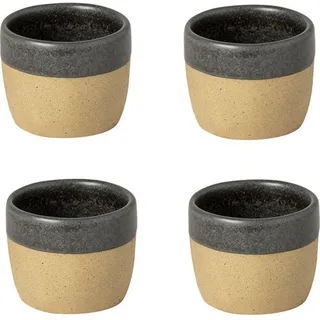 Costa Nova Arenito Espressotassen – Grau – 4er-Set – Handgefertigt in Portugal – Espressotassen aus Steingut - Grau