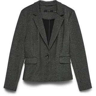VERO MODA Damen Vmjulia Ls Glitter Blazer JRS Noos, Black, 36