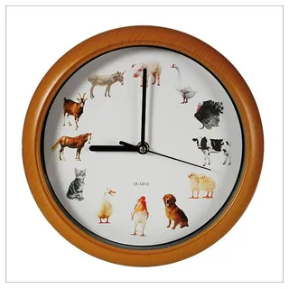 SAFE Schwäbische Albumfab Wanduhr Bauernhof 0,00 braun/weiß