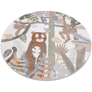 rugsX Teppich Bono 140 cm , Creme , Textil , Rund , 140x140 cm , Teppiche und Böden, Teppiche, Kinderteppiche