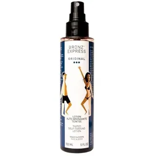 Bronz’Express | Made In France | Selbstbräuner Lotion Getönt Für Gesicht Und Körper | Sofortige Natürliche Bräune | Ohne Flecken | Vegan | 100 Milliliter