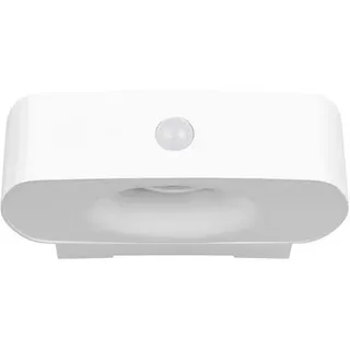 AUßENWANDLEUCHTE , Weiß , Kunststoff , 6x15.5x21.5 cm , mit Schalter, Dämmerungssensor, aufladbar über Usb , Lampen & Leuchten, Außenbeleuchtung, Außenleuchten