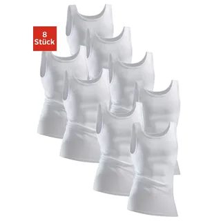 CLIPPER Unterhemd, 8 Stk. aus Feinripp Clipper weiß
