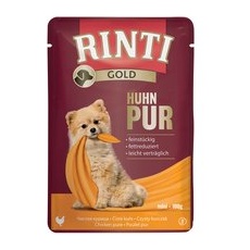 10x100g Pui pur Gold RINTI Hrană umedă pentru câini