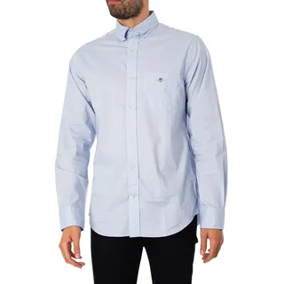 GANT Herren REG POPLIN Shirt Hemd, Light Blue, 4XL