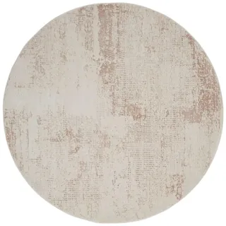 Novel Vintage-Teppich , Beige , Textil , Abstraktes , rund , Oeko-Tex® Standard 100 , Teppiche und Böden, Teppiche, Webteppiche