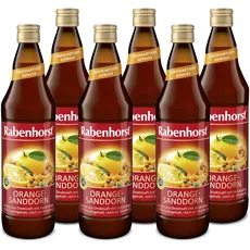 RABENHORST Orange-Sanddorn-Nektar 6er Pack (6 x 700 ml) - Fruchtiger Nektar mit mindestens 70 % Fruchtgehalt und natürlichem Vitamin C