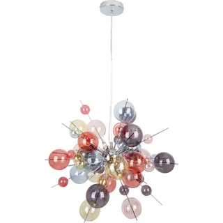 Näve Leuchten Pendelleuchte EXPLOSION mit G9 Pendelleuchte EXPLOSION mit G9 Pendelleuchten - Pendelleuchte "EXPLOSION" weiß, Hängelampe im Modern Style, aus Metall und Glas in weiß, 193 cm hoch, Ø 65 cm, G9-Fassung - Bunt