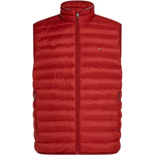 Tommy Hilfiger Steppweste »PACKABLE RECYCLED VEST«, mit Tommy Hilfiger Logostickerei, rot