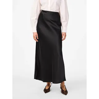 Maxirock Y.A.S "YASPELLA HW MAXI SKIRT S. NOOS", Damen, Gr. XXL (44), schwarz, Web, Obermaterial: 97% Polyester, 3% Elasthan, unifarben, knöchellang, Röcke Maxirock