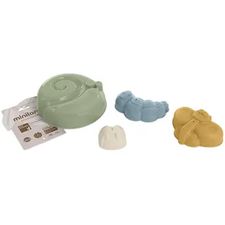 Miniland ECO Sandkasten Cool - Spielzeug für Kinder mit 4 Tier-Sandformen.