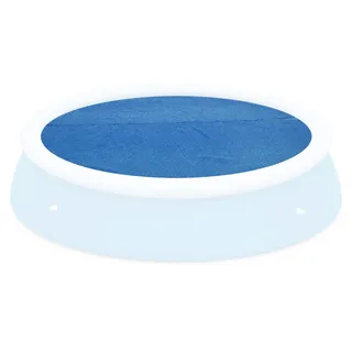 Bestway Poolabdeckung rund Ø 244 cm, Solarplane, Poolheizung, 2in1 Poolplane für Sommer und Winter, 58060