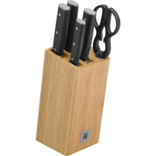 WMF Sequence 18.8219.9992, Messer-Block/Besteck-Set, Stahl, Kunststoff, Edelstahl, Holz, Schwarz