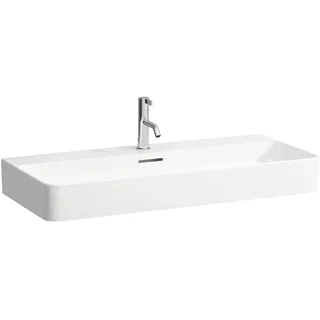 LAUFEN VAL Waschtisch, unterbaufähig, 2 Hahnlöcher, ohne Überlauf, 950x420mm, H8102870001151, Farbe: Weiß