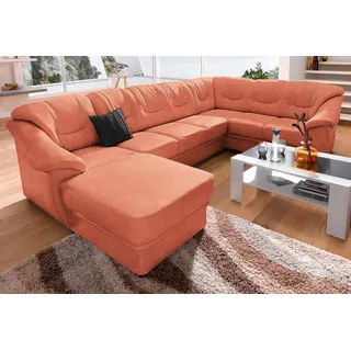 sit&more Wohnlandschaft »Savona U-Form, B: 320 cm« optional Bettfunktion, Federkern, orange