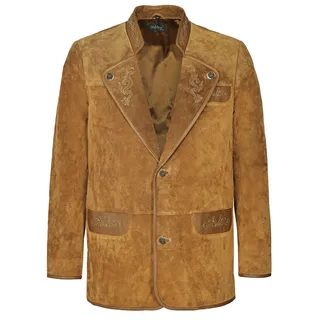 Lederjacke JCC "Trachtenjacke 31022146", Herren, Gr. 58, braun (cognac), Obermaterial: 100% Schweinsleder leather pig. Futter: 100% Baumwolle CO., Jacken Lederjacke