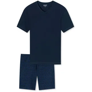 SCHIESSER Pyjama Kort Schlafanzug kurz Nachtblau 54