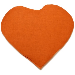 Johanniskernkissen Herz ca. 30x25cm - orange - Wärmekissen - Körnerkissen - Ein charmantes Geschenk