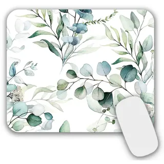 AOKSUNOVA Mauspad Klein Mausunterlage Mauspad mit Motiv Mousepad Design 24 x 20 cm Eukalyptus