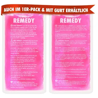 Perfect Remedy - Kühlpads für Verletzungen, Wiederverwendbarer Kühlpack & Wärme-Kompressen, Kühlpad für Schmerzlinderung, Kühlpacks Gel für Knie, Rücken, Hals, Knöchel [2 Stück, Regulär, Pink]