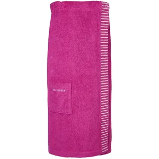 Schiesser Saunakilt Damen | 100% Baumwolle | 36-42 | Fuchsia | dreifache Weitenregulierung | Eingrifftasche mit Logostickerei | weich & saugstark | OEKO-TEX® MADE IN GREEN